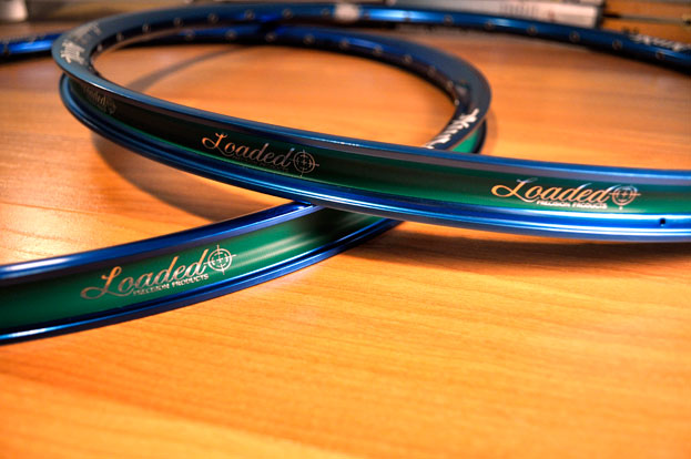 Loaded's Rim Tape - Green Elastic w/ Silver Logo Imprint