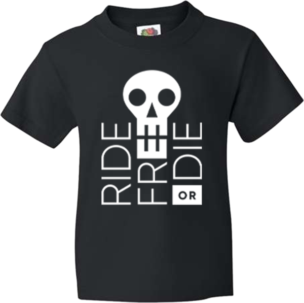 Ride Free Youth Shirt (front)